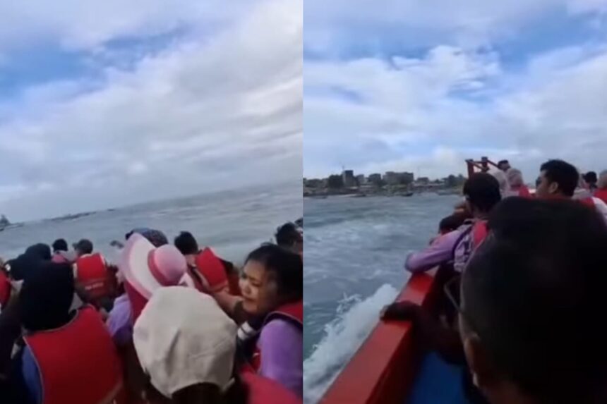 Sebelum terjadi kapal wisatawan karam dari Pulau Tikus Bengkulu pada Minggu (11/5/2025). Foto: Tangkap layar IG @medsoszone