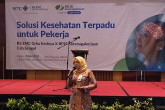 BPJS Ketenagakerjaan Kantor Cabang Jakarta Grogol bekerja sama dengan Rumah Sakit EMC Grha Kedoya menggelar sosialisasi bertajuk “Solusi Kesehatan Terpadu untuk Pekerja” di Hotel Ciputra, Jakarta Barat. Kegiatan ini dihadiri ratusan perwakilan perusahaan binaan BPJS Ketenagakerjaan.