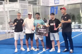 Sirkuit Padel Indonesia Open 2025 Seri Jakarta Eskar Revilla/Aleix Puchol Juara Sektor Putra, Komang Sri Maryati/Beatrice Gumulya Sektor Putri.foto/ipol