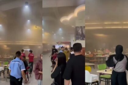 Stand foodcourt di Solo Grand Mall mengalami kebakaran, Kamis, (29/05/2025) malam. Foto: Tangkap layar IG @soloinfo