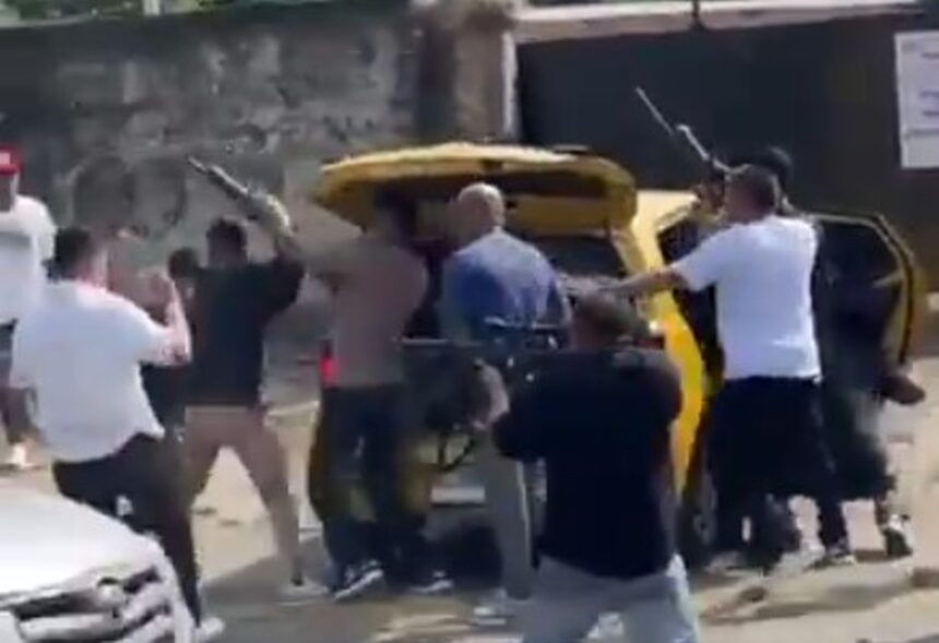Bentrokan di Kemang. Foto: Tangkapan layar video viral
