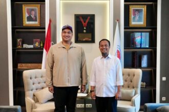 Menpora Dito Ario Tedjo, saat menerima kunjungan Gubernur Sulawesi Selatan, Andi Sudirman Sulaiman di Kemenpora. Foto: Ist