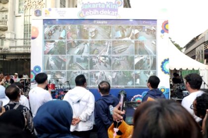 Gubernur DKI Jakarta, Pramono Anung dan Wakil Gubernur Rano Karno meluncurkan CCTV. Foto: Ist