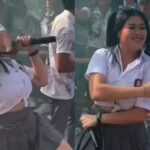 Geger seorang dj mengenakan pakaian seksi saat diundang perayaan kelulusan sekolah di Bali. Foto: Tangkap layar IG @aryawedakarna