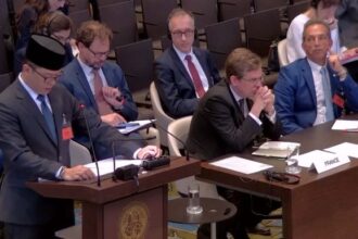 Menteri Luar Negeri (Menlu) Sugiono di Mahkamah Internasional (International Court of Justice/ICJ), Den Haag, Belanda.