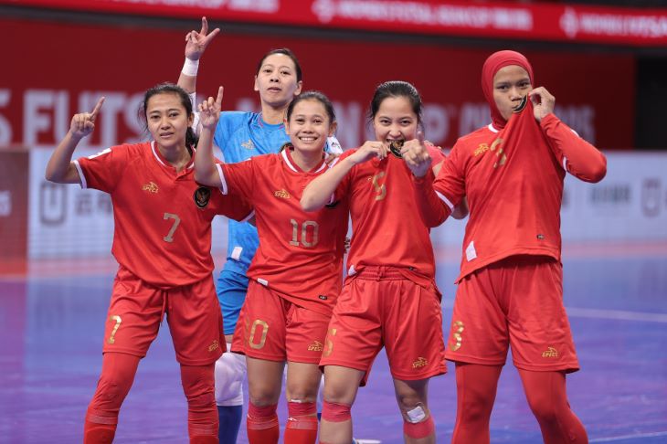 Timnas Futsal Putri Indonesia bekuk Bahrain di AFC Women's Futsal Asian Cup 2025 di HoHhot Sports Centre, Hohhot, China. Foto: PSSI