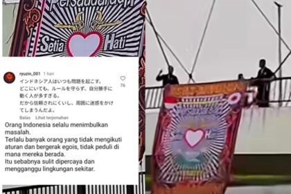 Heboh spanduk dibentangkan komunitas silat di Jepang. Foto: Tangkapan layar Instagram @fakta.indo