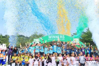 Foto:Para pemenang MilkLife Soccer Challenge - Bandung 2025.