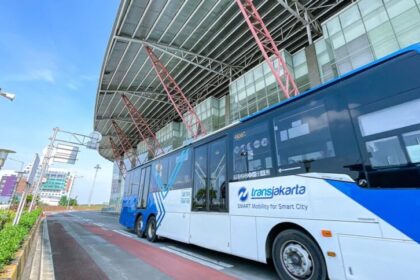 Ilustrasi armada bus listrik yang akan diperbanyak pada 2029.(Foto dok Transjakarta)