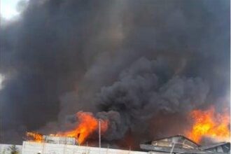 Kebakaran di muara kapuk