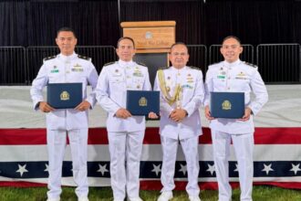 Tiga perwira tinggi TNI AL berhasil lulus dari pendidikan militer di AS.