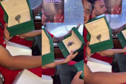 Pemain Timnas menunjukkan pemberian Presiden Prabowo Subianto sebuah jam tangan Rolex. Foto: Tangkapan layar IG @justinhubner5
