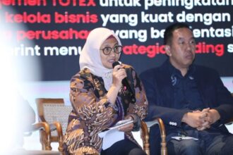 Direktur Utama Telkom Dian Siswarini beserta jajaran direksi Telkom pada acara Executive Media Gathering, di Jakarta, pada Selasa (17/6/2025). Foto: Telkom Indonesia