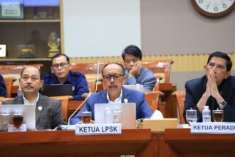 Ketua Lembaga Perlindungan Saksi dan Korban (LPSK) Achmadi dalam Rapat Dengar Pendapat Umum (RDPU) bersama Komisi III DPR RI di Kompleks Parlemen, Senayan, Jakarta, pada Selasa (17/6/2025). Foto: Ist
