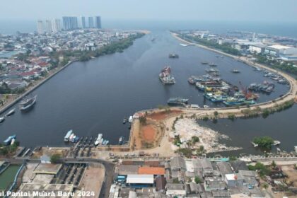 Foto udara penampakan Teluk Jakarta. (Dok Kementerian PU)
