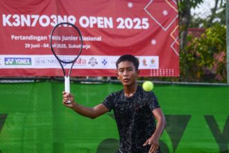 Petenis putra, Raka AGB melaju ke babak perdelapan final Detec Kentoeng Open 2025.