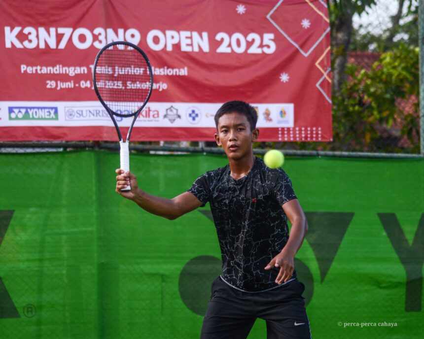Petenis putra, Raka AGB melaju ke babak perdelapan final Detec Kentoeng Open 2025.