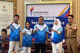 Jumpa pers Even Maraton bertajuk Patriot Run Indonesia Emas bakal segera bergulir di Bekasi pada tanggal 21 September 2025 mendatang dengan melombakan dua nomor, 5 km dan 10 km, untuk kategori pelajar, umum, master, dan disabilitas. Foto/ipol