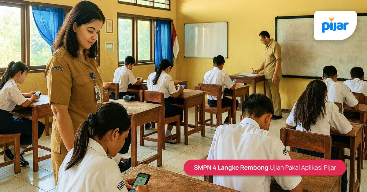 Melalui sistem Computer-Based Test (CBT) dari PIJAR, lebih dari 105.000 sesi ujian berhasil terselenggara di 680+ sekolah yang tersebar di 29 provinsi di seluruh Indonesia. Foto: Telkom Indonesia
