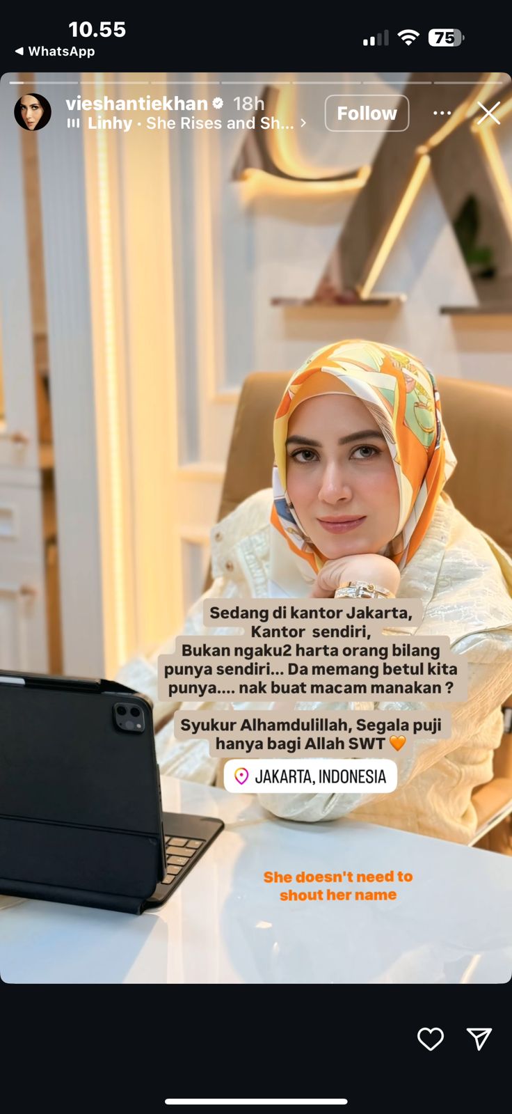 VSK, istri pejabat Malaysia yang dekat dengan beberapa artis Indonesia. Foto: ist