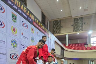 Ketua Pengurus Provinsi (Pengprov) Persambi Sumatera Barat yang juga Manajer Timnas Sambo Indonesia, Nurfirmanwansyah saat ditemui wartawan di Jakarta, Kamis (17/7/2025