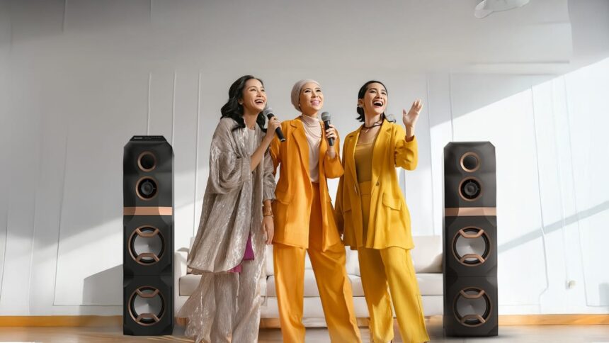 Rasakan suara yang jernah saat berkaraoke dengan Sharp speaker SAS series