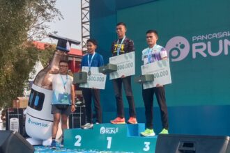Para Juara Lomba Lari Pancasakti Run 2025. Foto/ipol