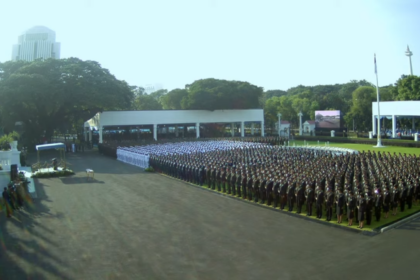 Tampak pelantikan Prasetya Perwira TNI-Polri 2025 di Istana, Jakarta. Foto: Humas Polri