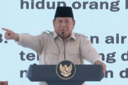 Presiden Prabowo Subianto memberikan sambutan dalam peluncuran Koperasi Desa Merah Putih di Desa Bentangan, Wonosari, Kabupaten Klaten, Jawa Tengah, Senin (21/7/2025). Foto: Tangkapan layar YouTube Setkab