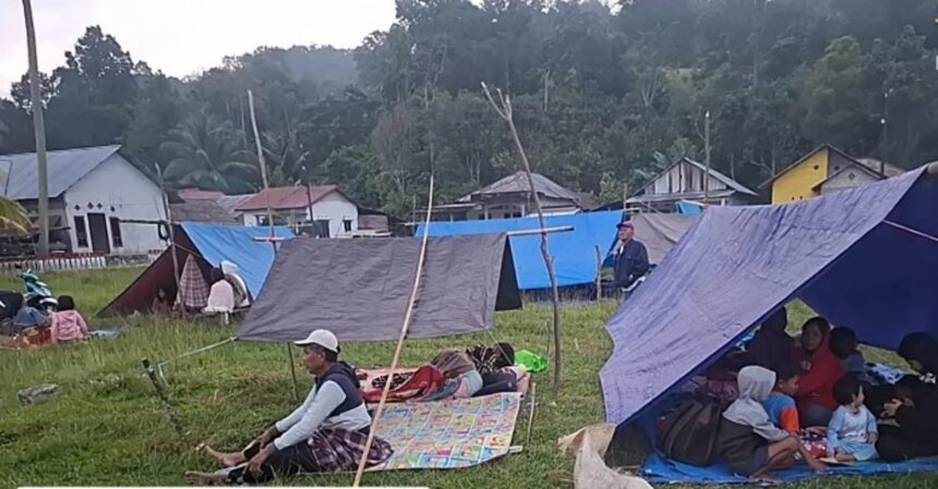 Warga Poso yang mengungsi akibat gempa Foto: BNPB