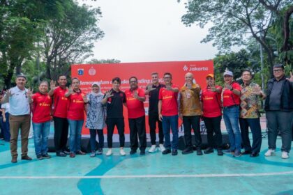 Proses penandatangan Bank Jakarta dengan club sepakbola Persija.(Foto istimewa)