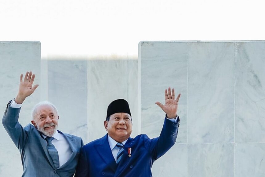 Presiden Brasil Luiz Inácio Lula da Silva dan Presiden Prabowo Subianto. Foto: Tim Media Presiden