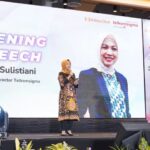 Direktur Utama Telkomsigma Dwi Sulistiani saat memberikan sambutan pada acara Women in Tech "Leading Through Innovation: Drive Digital Transformation in Tech Business", pada beberapa waktu yang lalu. Foto: Telkom Indonesia