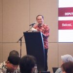 Asisten Deputi (Asdep) Koordinasi Telekomunikasi dan Informatika Kemenko Polkam, Marsma TNI Agus Pandu Purnama pada acara “Forum Koordinasi dan Sinkronisasi Pemanfaatan Satelit LEO dalam rangka Penguatan Infrastruktur Digital Nasional” di Bekasi, Jawa Barat, Kamis (14/8/2025). Foto: Ist