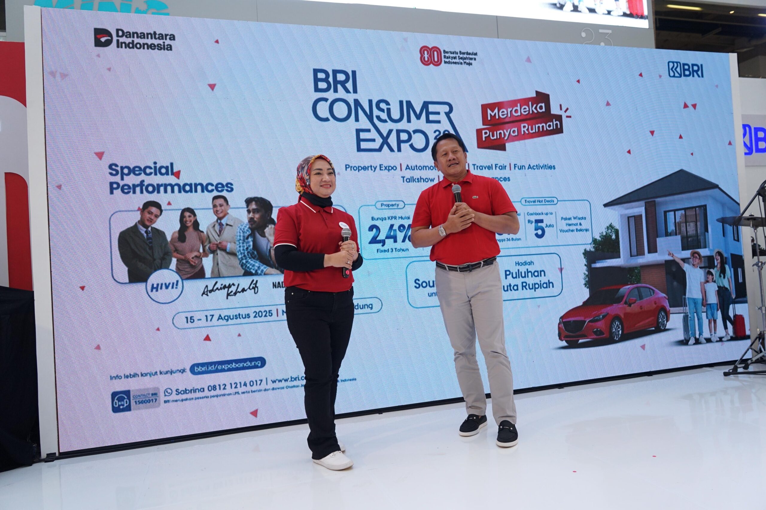 BRI Consumer Expo 2025 menawarkan beragam solusi pembiayaan konsumer, mulai dari hunian, kendaraan, hingga liburan, dengan penawaran suku bunga kompetitif dan proses yang lebih mudah diakses oleh masyarakat. Foto: Dok BRI