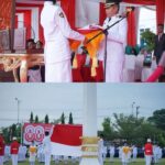 Upacara Penurunan Bendera Merah Putih, Peringatan HUT Kemerdekaan RI ke 80, Oleh Wakil Bupati H.Supreyitno