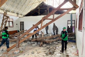 Kondisi wilayah terdampak gempabumi M5.8 di wilayah Kabupaten Poso, Sulawesi Tengah, Minggu (17/8/2025). Foto: BPBD Kabupaten Poso