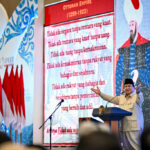 Presiden Prabowo Subianto menyampaikan sambutan pada Asosiasi Pemerintah Kabupaten Seluruh Indonesia (APKASI) Otonomi Expo Tahun 2025 di ICE BSD, Tangerang, Kamis (28/8/2025). Foto: BPMI Setpres