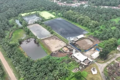 PKS Tandun yang berada di Kabupaten Kampar, Riau, ini menggunakan instalasi pembangkit listrik tenaga biogas (PLTBg) untuk mengolah limbah cair sawit menjadi energi listrik kapasitas besar. Foto: Dok PTPN IV Regional III