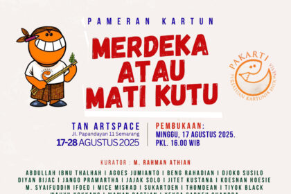 PAKARTI gelar pameran kartun nasional bertajuk 'Merdeka atau Mati Kutu' di Tan Art Space, Jalan Papandayan 11 Semarang pada 17-28 Agustus 2025. Foto: Ist