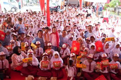 Suku Dinas Ketahanan Pangan, Kalautan dan Pertanian (KPKP) Jaktim gelar acara Gemarikan di SDN 13 Lubang Buaya, Kecamatan Cipayung, Selasa (26/8/2025). Foto: Ist