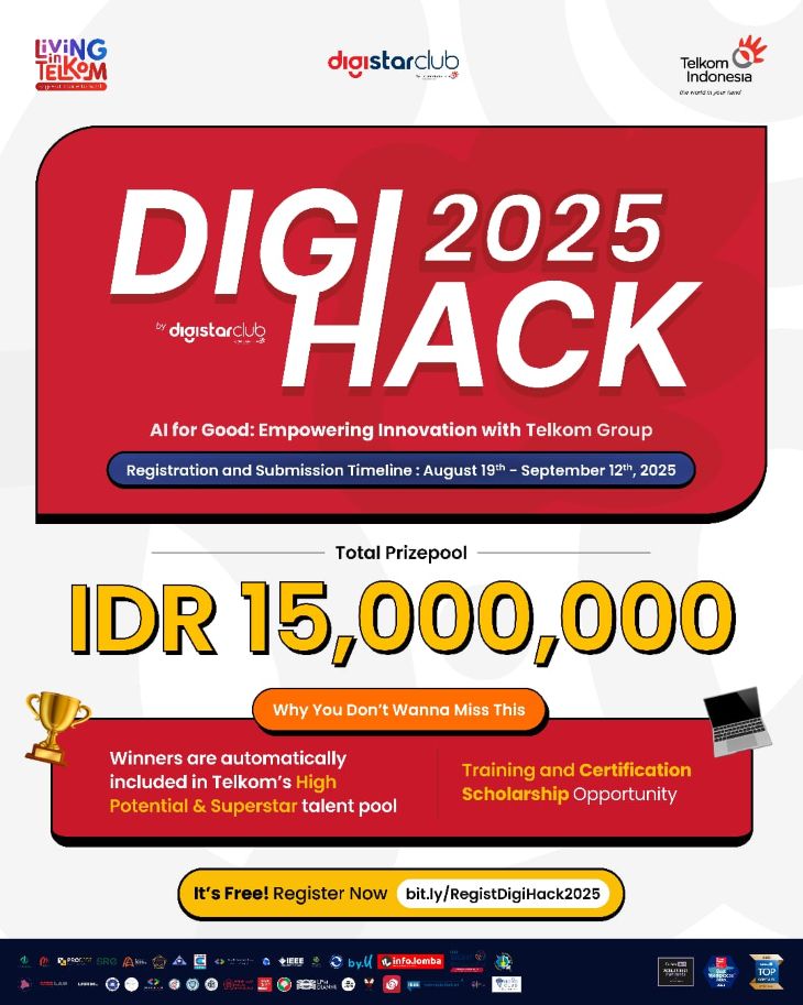 Poster DigiHack 2025. Foto: Telkom Indonesia
