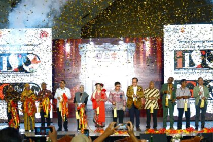 Pembukaan Indo Leather & Footwear (ILF) Expo 2025 dan Indo Garment Textile (IGT) Expo 2025 di Jakarta International Expo (JIExpo) Kemayoran. Foto: Ist