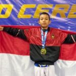 Arief Rahman, siswa MIN 7 Tapanuli Tengah yang meraih kemenangan di turnamen Taekwondo Internasional. Foto: Kemenag