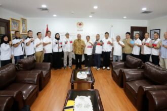 Forum Komunikasi KONI Kota (FKONITA) seluruh Indonesia audiensi dengan Ketua Umum KONI Pusat, Marciano Norman.(ist).