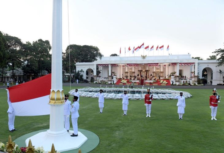 Upacara Hari Kemerdekaan RI di Indonesia. Foto: Setneg