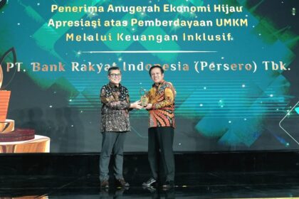 Penerima Anugerah Ekonomi Hijau Apresiasi atas Pemberdayaan UMKM Melalui Keuangan Inklusif. Foto: Dok BRI