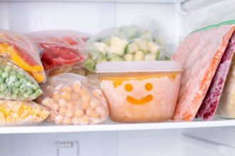Ilustrasi makanan dan minuman di simpan di freezer. Foto: iStock