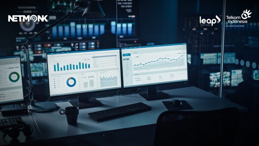 Netmonk On-Premise hadir untuk prediksi potensi masalah jaringan dengan aman, monitoring jaringan sepenuhnya dikendalikan secara mandiri oleh pengguna. Foto: Telkom Indonesia