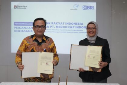PT Bank Rakyat Indonesia (Persero) Tbk atau BRI menjalin kolaborasi strategis dengan PT Medco Energi Internasional Tbk (MedcoEnergi) melalui anak usahanya, Medco E&P Indonesia (MEPI). Foto: Dok BRI